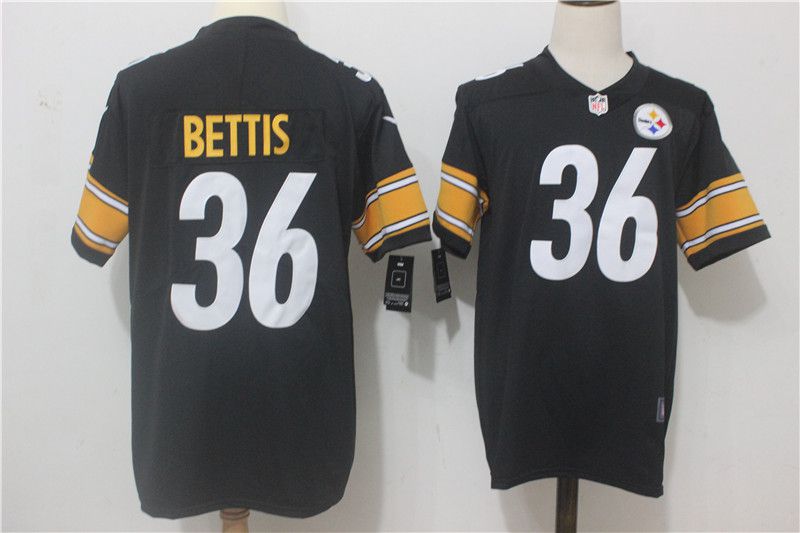 Men Pittsburgh Steelers 36 Bettis Black Nike Vapor Untouchable Limited NFL Jerseys